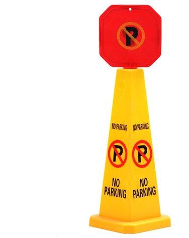CONE CAUTION SIGN, Color : Red