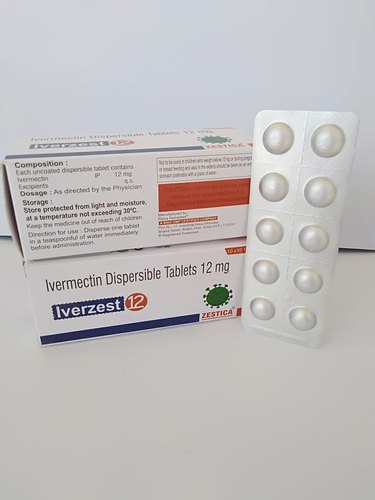 IVERZEST 12 Ivermectin Tablet, Packaging Size : 10*10 Box (100 Tablets)