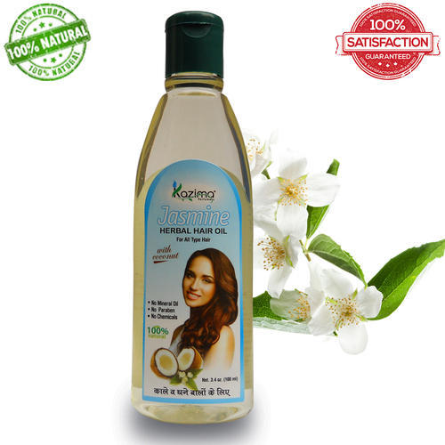 KAZIMA Jasmine Herbal Hair Oil, Packaging Size : 100 ml