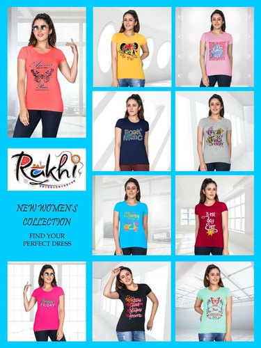 RAKHI Ladies Printed T Shirt, Size : All Sizes