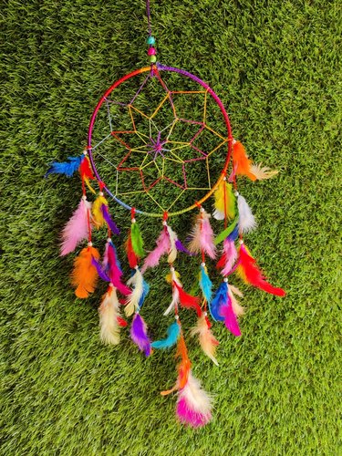 Round Woolen Dream Catcher, for Decoration, Color : Multicolored