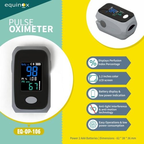 Equinox Pulse Oximeter, Display Type : Dual Color OLED Display