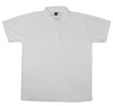 Collar Plain White T Shirt