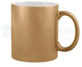 Ceramic Golden Mug, Pattern : Plain