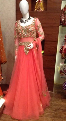 Full Length Gown, Color : Peach
