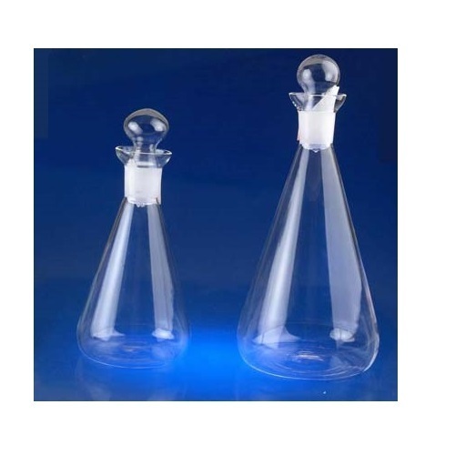 Conical Borosilicate Glass iodine flask, for Chemical Laboratory , Packaging Type : Box
