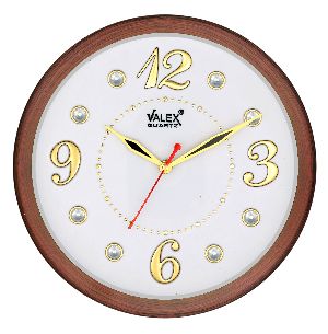 Valex Quartz Plastic 8069 Sweep Wall Clock, Display Type : Analog