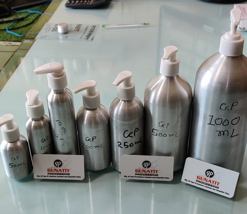 Aluminium Shampoo Bottle, Capacity : 50ml to 1000 ml