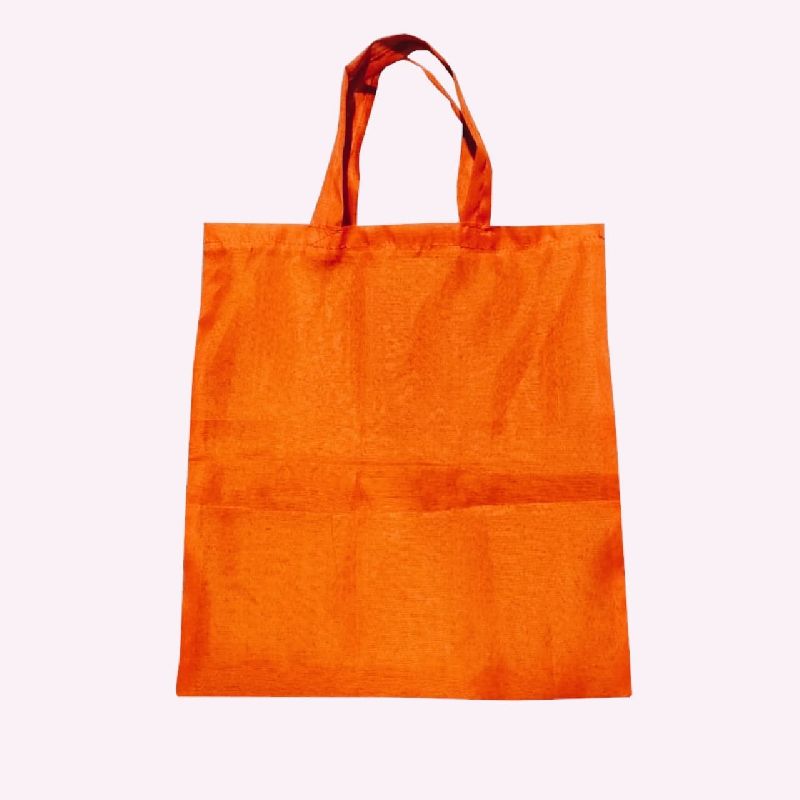 Orange Colour Fabric Shopping Bags