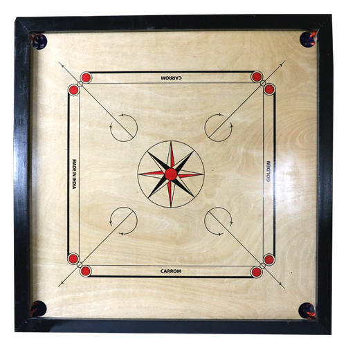 Hemlock Wood Home Edition Carrom Board, for Playing, Size : 160x160mm, 180x180mm
