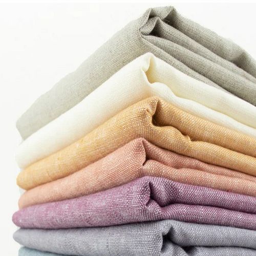 Linen Yarn Dyed Fabric, for Apparel / Clothing, Width : 58