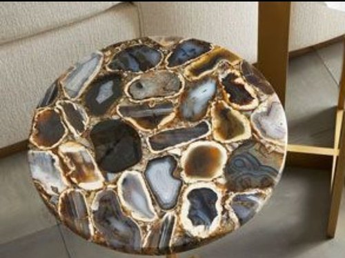 Agate Table, Color : Brown