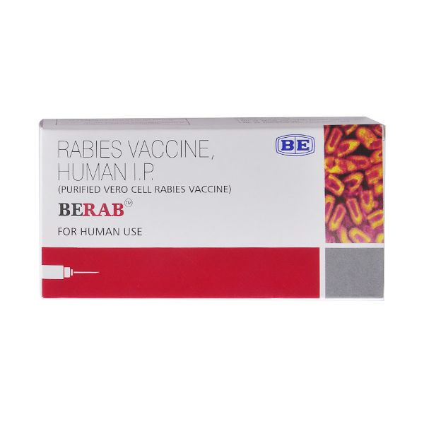 Berab Rabies Vaccine, Packaging Size : 5 Vial/0.5ml