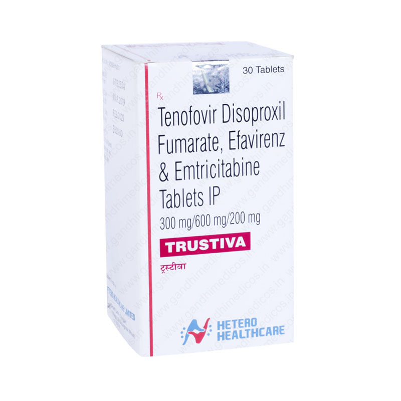 Trustiva Emtricitabine + Tenofovir Disoproxil Fumarate + Efavirenz Tablet