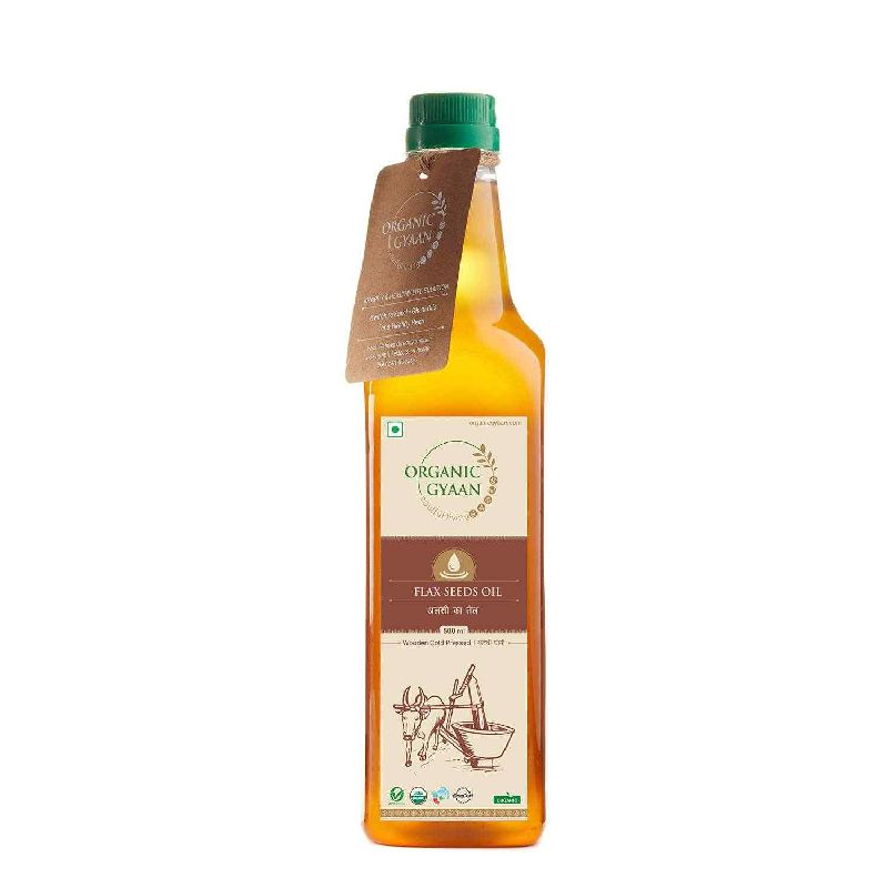 Wooden Cold Pressed Flaxseed Oil