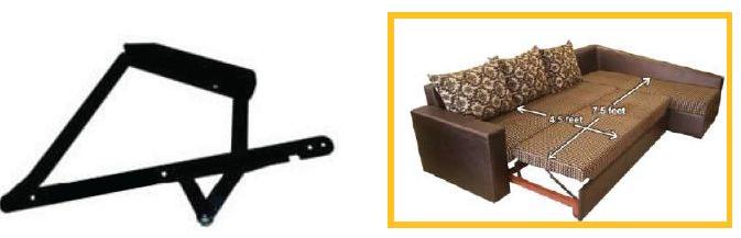 AAI JEE Polished Metal Sofa Cum Bed Fittings, Feature : Good Quality