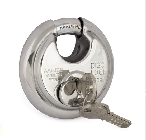 Polished Stainless Steel Disc Lock, for Door, Feature : Durable, High Quality