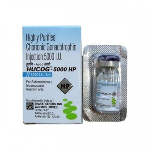 Hucog 5000 IU Injection, Shelf Life : 2 Yrs