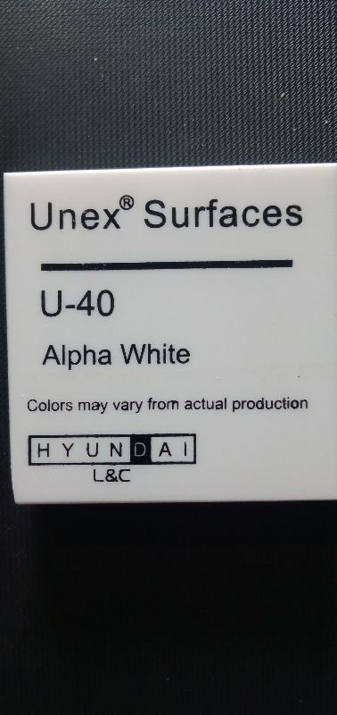 Hyundai unex U57 alpfa whait solid surface