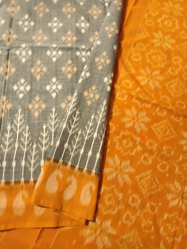 Printed Ikkat saree cotton, Occasion : Casual Wear
