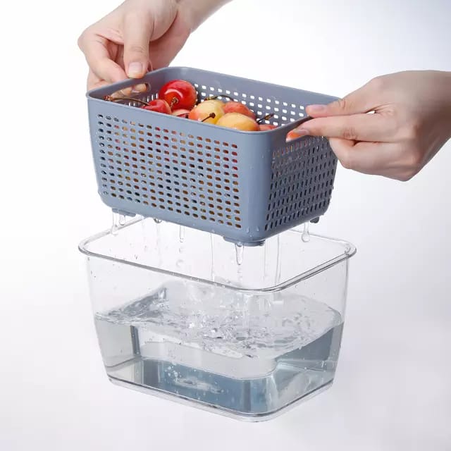 3in1 Multipurpose Plastic Fridge Storage Container 2100Ml Capacity