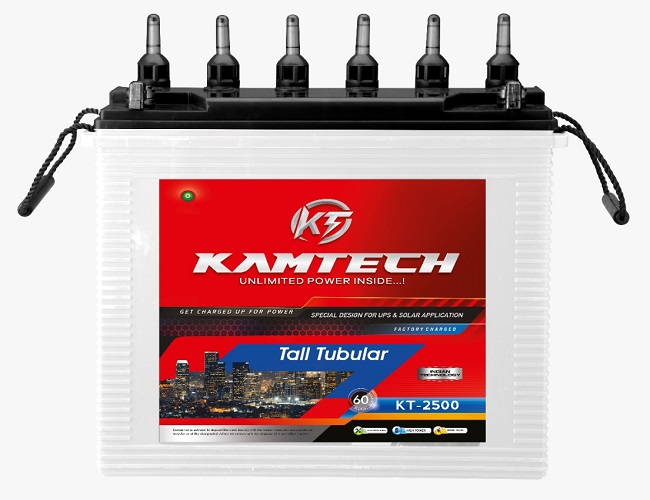 Kamtech KT-2500 Tall Tubular Battery, for Home Use