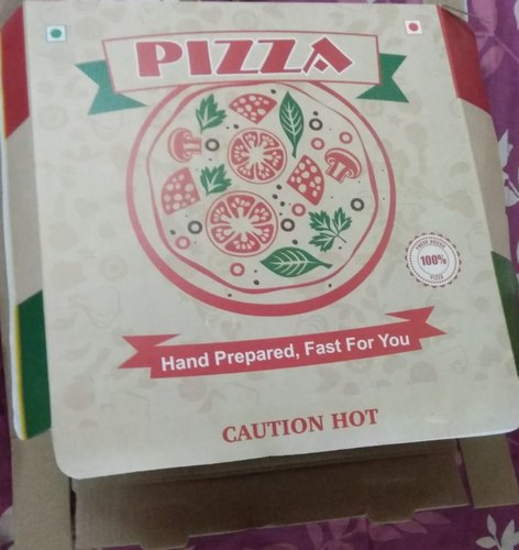 Square Printed Pizza Box, Color : White