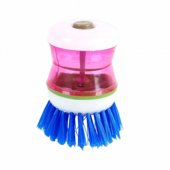 Plastic Brush with Liquid Soap Dispenser