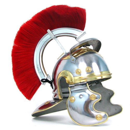 Brass Antique Roman Helmet, Color : Silver Golden