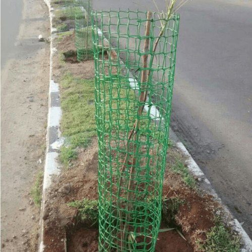 Stainless Steel Plastic Tree Guard, Color : Green