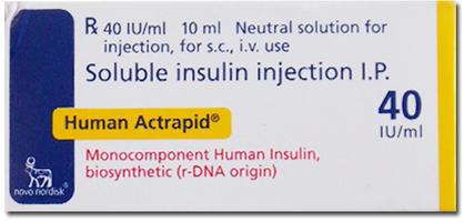 Human Actrapid Injection