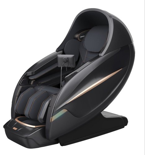 Pu Leather Full Body Massage Chair, Color : Black