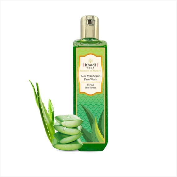 Light Green Aloe Vera Scrub Face Wash, Packaging Type : Plastic Bottle