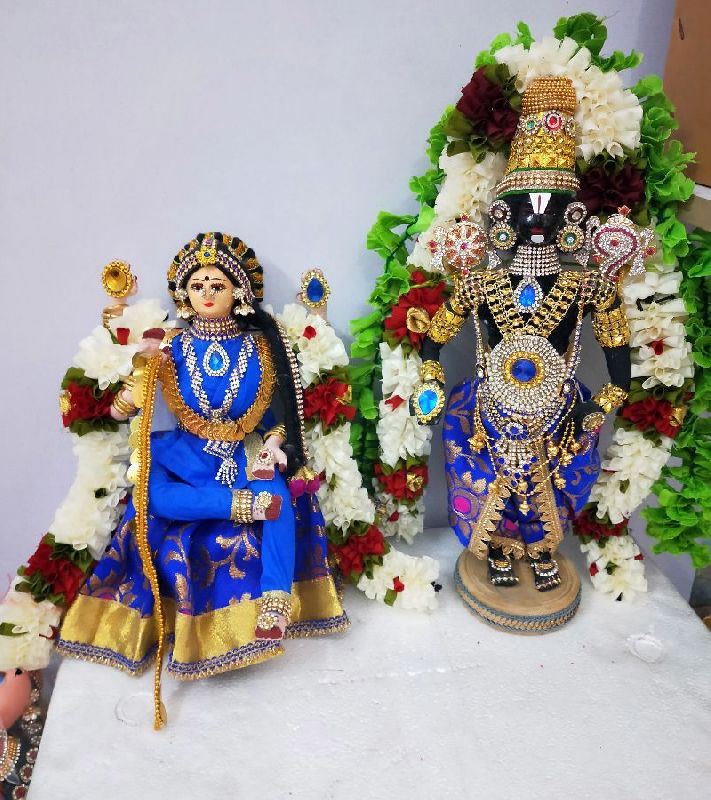 God Venkateswara with Padmavathi Doll, Feature : Attractive Designs, Good Quality, Shiny Look