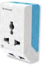 Anchor By Panasonic 22843 Multiplug Adaptor, Color : White