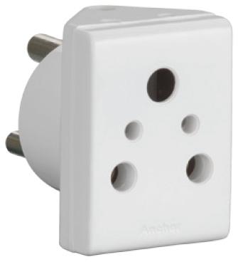 Anchor By Panasonic 3166 Multiplug Adaptor, Color : White