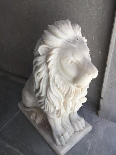 Polished Marble Lion Statue, for Dust Resistance, Shiny, Packaging Type : Carton Box, Thermocol Box