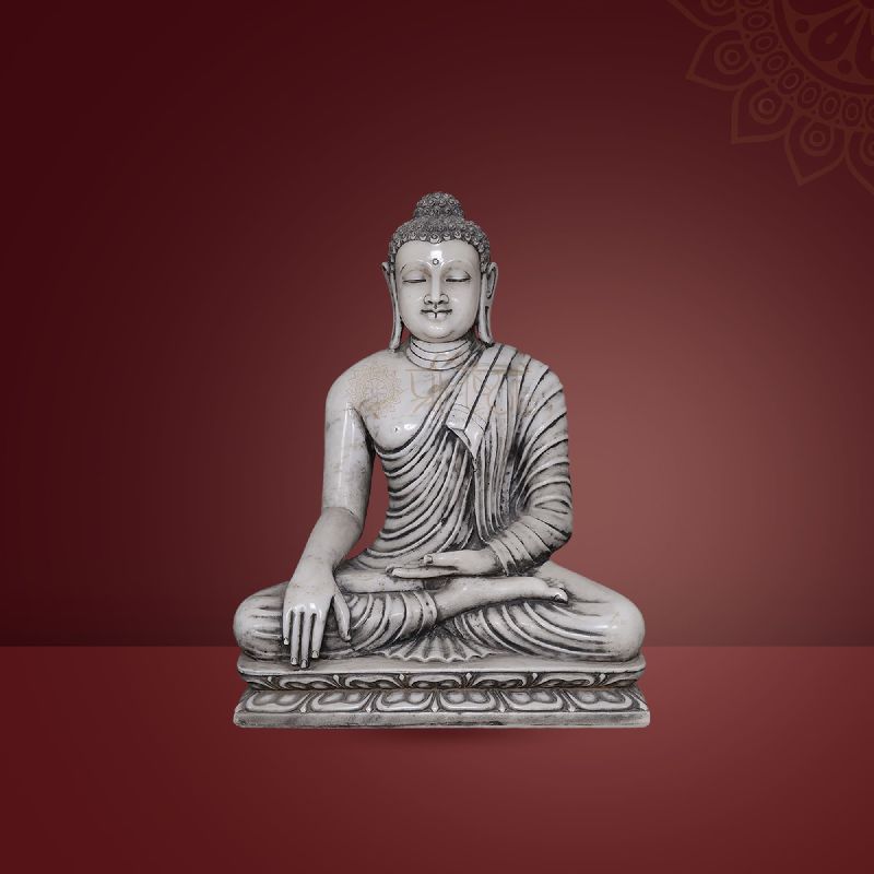 Pratistha Marble Buddha BDP-02, Color : White