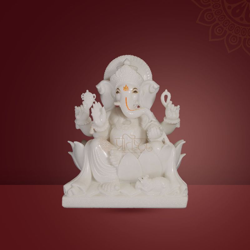 Pratistha Marble Ganesh GNP-12, Color : White