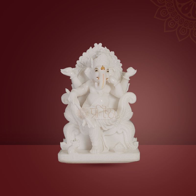 Pratistha Marble Ganesh GNP-14, Color : White