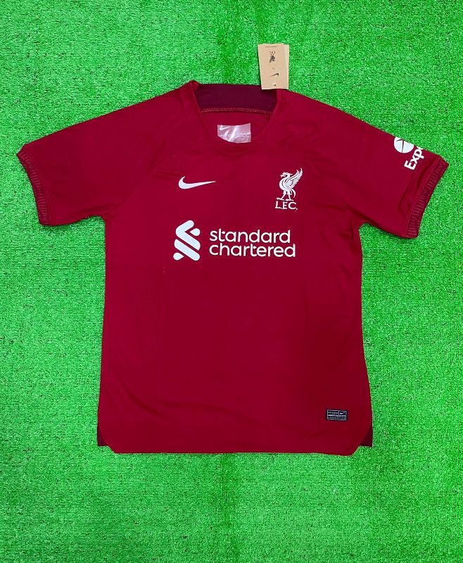 Liverpool Football jersey Season 22-23, Feature : Anti-Wrinkle, Comfortable, Easily Washable, Embroidered