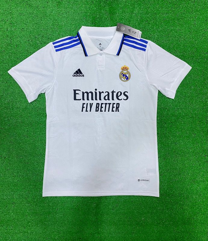 Real Madrid Football jersey Season 22-23, Feature : Anti-Wrinkle, Comfortable, Easily Washable, Embroidered