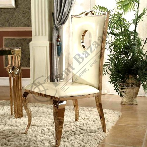 Dining Chairs, Color : Golden White