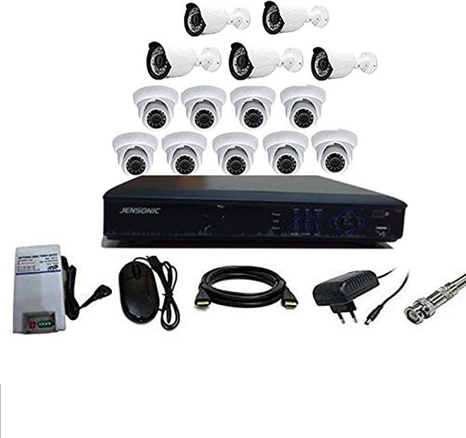 NAVKAR SYSTEMS JENSONIC 9 PCs AHD Night Vision 2 MP Dome CCTV Camera and 5 PCs of AHD Night Vision 2 MP Bullet CCTV Camera with 16 Channel Penta