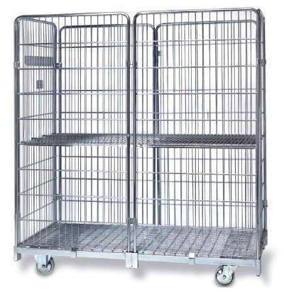 Trident Stainless Steel Cage Trolley, Color : Silver