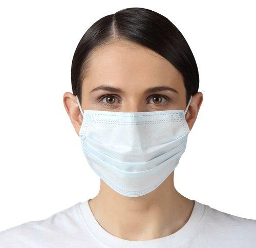NON WOVEN MELT BLOWN 3 Ply Face Mask, for Medical Purpose, Anti Pollution, Color : LIGHT BLUE