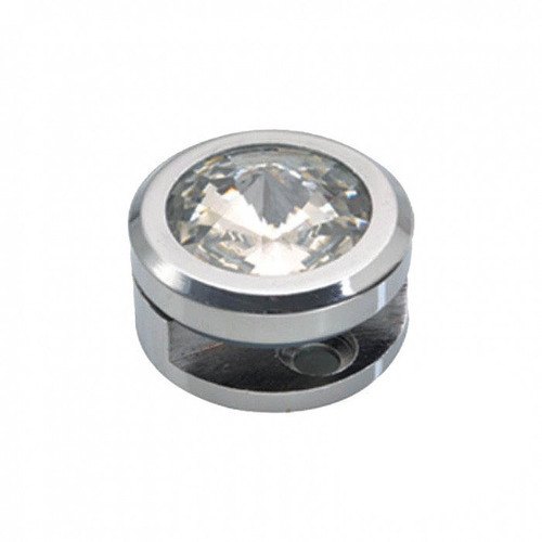 Balaji Round Stainless Steel Diamond Mirror Bracket, Packaging Type : Box
