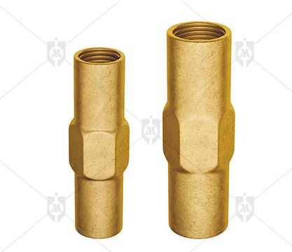 UMI Products Round Polished Brass Hex Coupler, Color : Golden