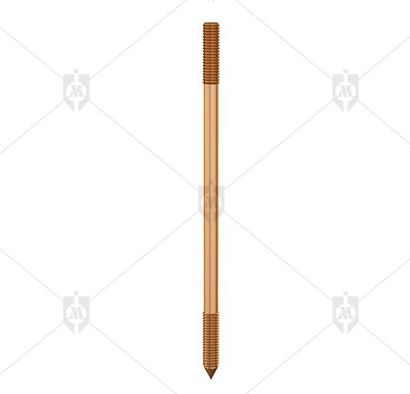 Solid Copper External Threaded Earth Rod