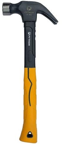 Python Fibreglass Handle Claw Hammer, Color : Black Yellow
